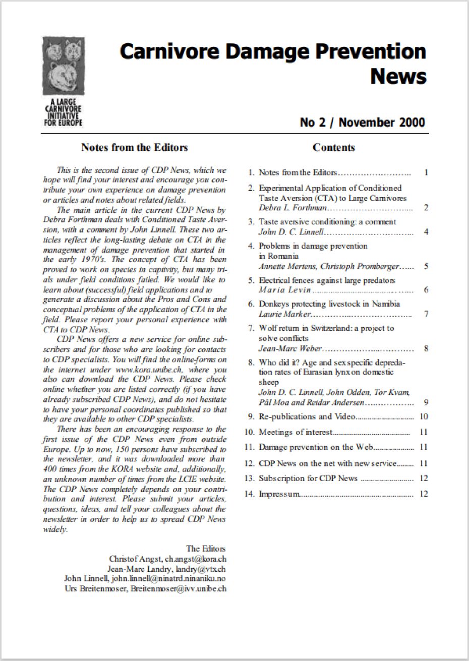 Cover Issue 2 CDPnews - Autumn 2000