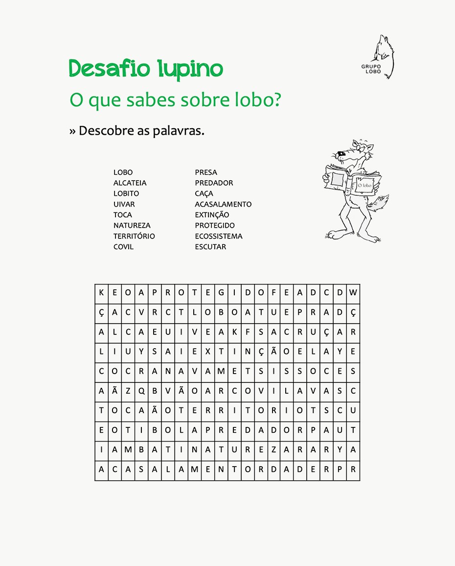 Desafio lupino - O que sabes sobre o lobo?